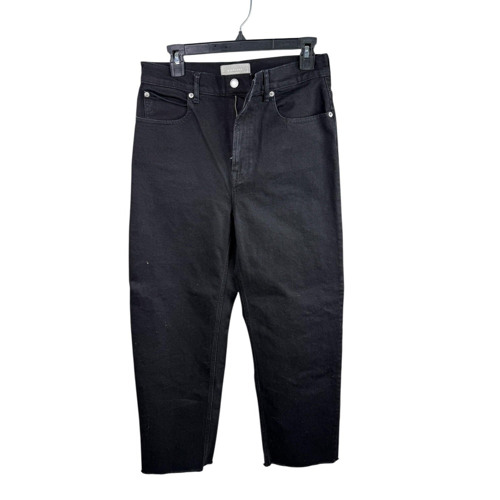 Everlane Jeans Womens 28 Black‎ The Way High Rise Straight Organic Cotton